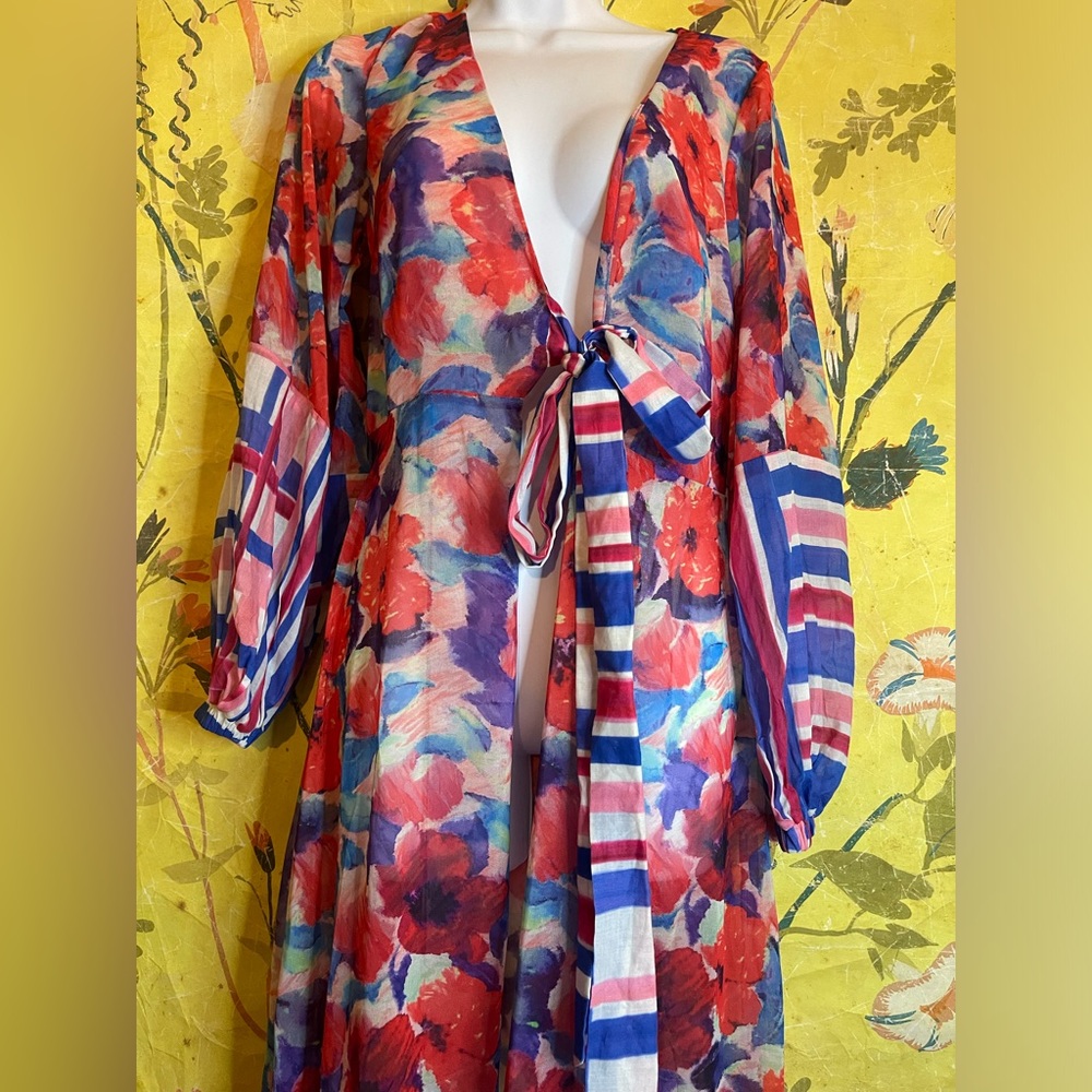Anthropologie PatBO Violet Tie-Front Cover-Up Dress - Picture 5 of 8